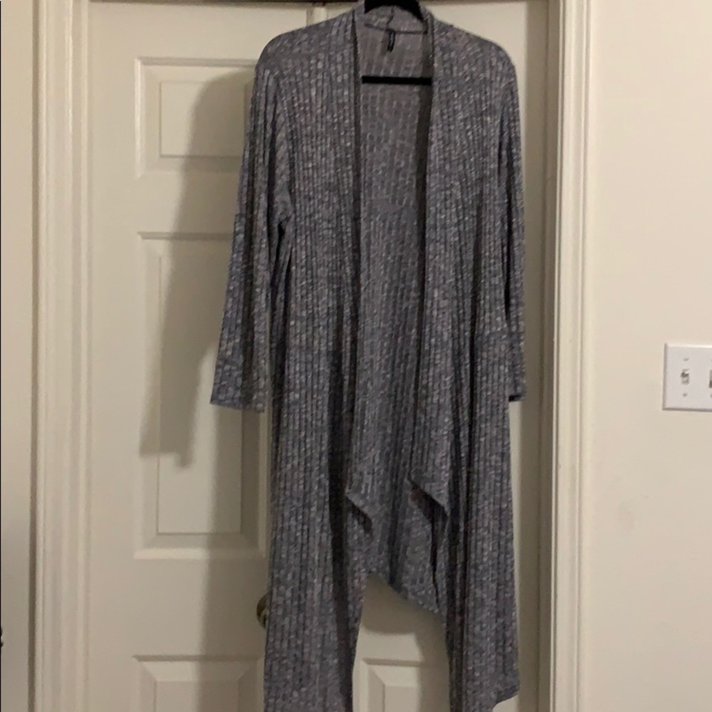Long Grey Cardigan 1X